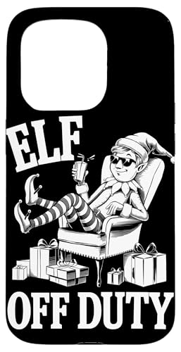 Hülle für iPhone 15 Pro Elf Off Duty Lustiges Weihnachtsfest von Ugly Christmas Grumpy Xmas Kids Men Women Tees