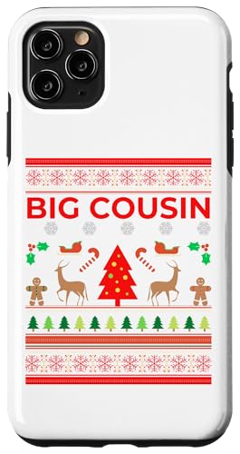 Hülle für iPhone 11 Pro Max Big Cousin Ugly Christmas Sweater Lustige Weihnachtskarten-Pullover von Ugly Christmas Sweater Matching Xmas Family Gifts