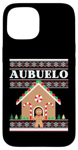 Hülle für iPhone 15 Aubuelo Lustiger Weihnachtspullover Lebkuchen Xmas Candy von Ugly Christmas Sweater Matching Xmas Family Gifts