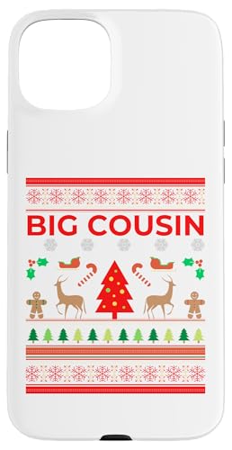 Hülle für iPhone 15 Plus Big Cousin Ugly Christmas Sweater Lustige Weihnachtskarten-Pullover von Ugly Christmas Sweater Matching Xmas Family Gifts