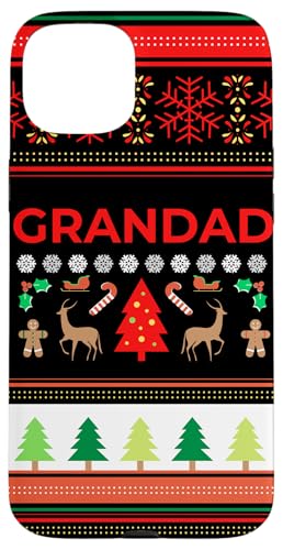 Hülle für iPhone 15 Plus Grandad Ugly Christmas Sweater Funny Pap Xmas Sweater Men von Ugly Christmas Sweater Matching Xmas Family Gifts