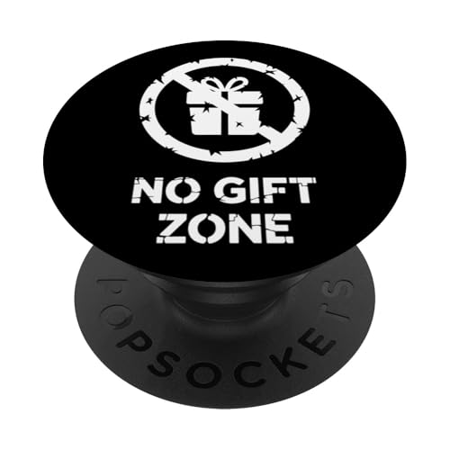 Lustiges Anti-Weihnachten Grumpy Christmas No Gift Zone PopSockets Klebender PopGrip von Ugly Christmas Xmas Hater Men Women Tees and Gifts