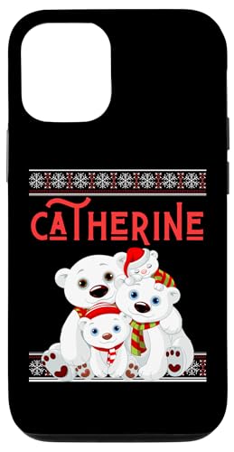 Hülle für iPhone 12/12 Pro Catherine Ugly Christmas Sweater Familienname Damen & Mädchen von Ugly Xmas Matching Family PJ Christmas Party Shopp