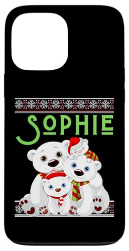 Hülle für iPhone 13 Pro Max Sophie Ugly Christmas Sweater Familienname Damen & Mädchen von Ugly Xmas Matching Family PJ Christmas Party Shopp