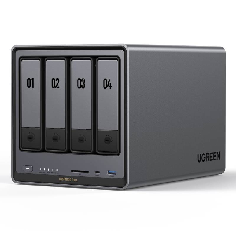 UGREEN NASync DXP4800 Plus 4-Bay NAS 0/4 SATA, 0/2 M.2 SSD, 1x 10GbE + 1x 2.5GbE, 8GB RAM von Ugreen