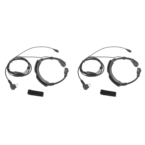 Uhidka 2X Kehle Mikrofon Mini Kopfhörer Verdeckte Akustische Tube Hörer Headset Wege Radio von Uhidka