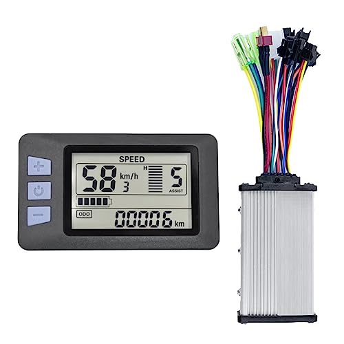 Uhidka P3H LCD-Display-Armaturenbrett + 36 V 350 W Sinuswellen-Controller 24 V 36 V 48 V 60 V Elektrofahrrad-Messgerät Teile Zubehör für Elektroroller (SM) von Uhidka