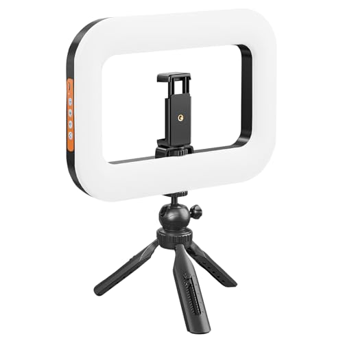 Uhngw Stativ mit Licht – Tragbares LED-Ringlicht | verstellbarer, faltbarer Telefonhalter für Streaming, Live-Aufnahmen, Make-up, Fotografie, Reisen, Vlogging, Arbeit Uhngw Stativ mit Licht – Tragbares LED-Ringlicht | verstellbarer, faltbarer Telefonhalter für Streaming, Live-Aufnahmen, Make-up, Fotografie, Reisen, Vlogging, Arbeit von Uhngw