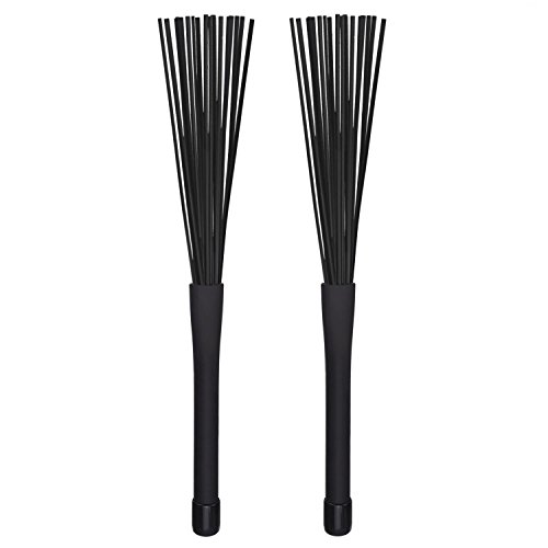 1 Paar Jazz Drum Brushes Retractable Drumsticks 32 cm schwarz von Uinfhyknd