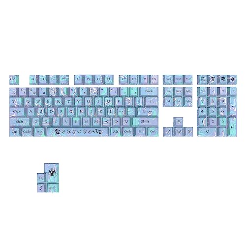 Ukbzxcmws 112 Stück Tastenkappen 5-seitige Thermisch Subbedierte Tastenkappe ANSI Layout Für 61/87/104/108 Mechanische Tastatur Tastenkappen Persönlichkeit OEM Profil ANSI PBT DyeSubbed Tastenkappen von Ukbzxcmws