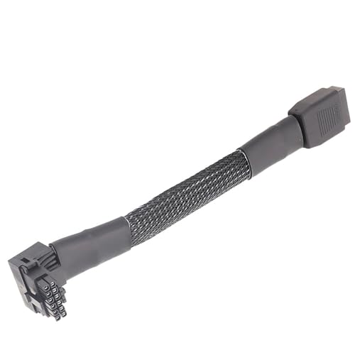 Ukbzxcmws PCIe5.0 2VHPWR 16Pin 600W Rechtwinkliger Kabel Grafikkartenadapter Mit Rechtwinkligen Designs Für Einfache Installation von Ukbzxcmws