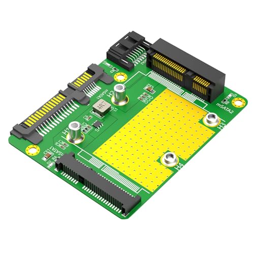 Ukbzxcmws Zwei Msata Festplatten Auf Zwei SATA3.0-Adapter Mit Aluminiumrahmenhalterung. Konvertieren Sie Msata SATA3.0-Festplatten In DualSSD von Ukbzxcmws