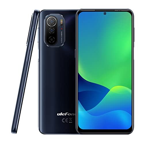 Ulefone Handy, entsperrt, Note 13P, Rückkamera 20 MP, Frontkamera 16 MP, G35 2,3 GHz 4 GB + 64 GB, Smartphone Dual SIM 4G, Display FHD+ 6,5 Zoll, Schlitz für 3 Karten, Android 11, NFC, Schwarz von Ulefone