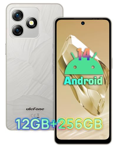 Ulefone Note 18 Pro Smartphone, 12GB + 256GB /2TB Erweiterbar Handy Ohne Vertrag, 64MP + 32MP Kamera Smartphone Ohne Vertrag, 6.78" HD+ Display 5450mAh Akku Handy Android 14, OTG/NFC/GPS/Dual SIM-Grau von Ulefone