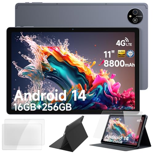 Ulefone Tab A11 Pro Tablet Android 14 2024, 16GB+256GB/1TB SD 11 Zoll Helio G99 Octa-Core 8000mAh 16MP+8MP Gaming Tablets PC Simlockfrei 4G LTE Dual SIM/WiFi 6/BT5.2/GPS OTG inkl Hülle & Schutzfolie von Ulefone