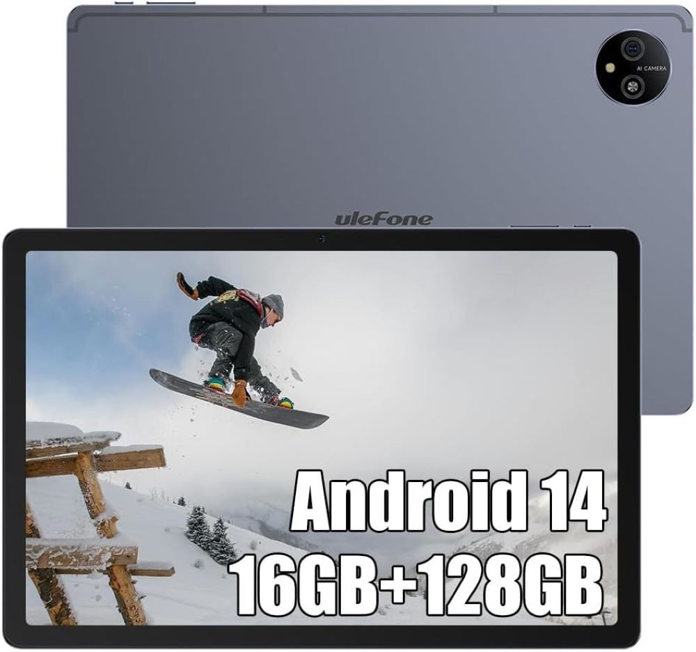 Ulefone leistungsstarkes Gaming Tablet (11", 128 GB, Android 14, 2.4 + 5 G, Vier Lautsprecher mit 8800mAh, 16MP+8MP, 4G LTE GPS/OTG/FM/WiFi 6) von Ulefone