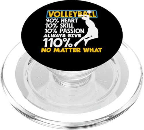 Volleyball 90% Herz 10% Können Leidenschaft PopSockets PopGrip für MagSafe von Ultimative Volleyball-Geschenke Für Spieler Fans