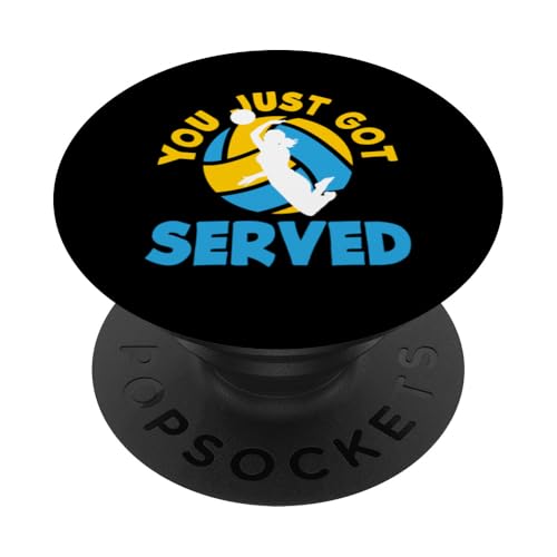 Volleyball You Just Got Served Spaß PopSockets Klebender PopGrip von Ultimative Volleyball-Geschenke Für Spieler Fans