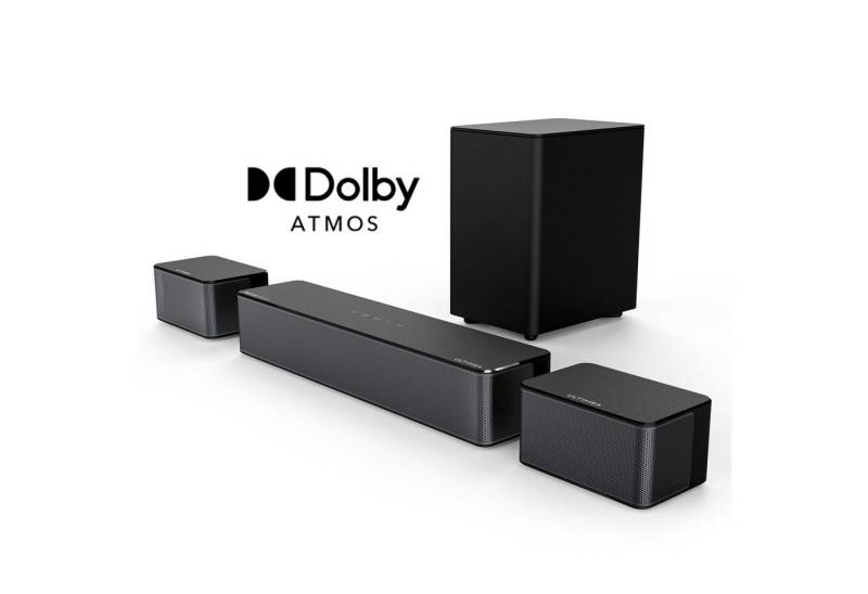 Ultimea Poseidon D60 Soundbar 5.1 Surround Sound System mit Dolby Atmos (Bluetooth 5.3, 410 W, Mit Subwoofer, 2 Rear-Lautsprechern, Einstellbarem Bass) von Ultimea