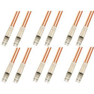 Glasfaserkabel LC/LC (50/125), Multimode-Duplex, 10 m, 6 Stück von Ultra Spec Cables