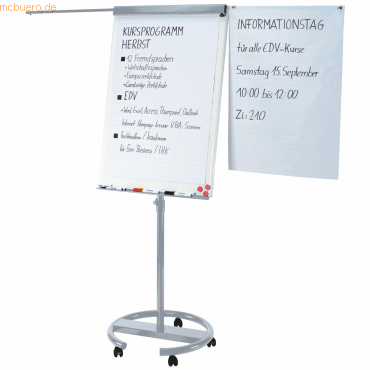 Ultradex Flipchart fahrbar 74x95cm mit 2 Tragarmen von Ultradex