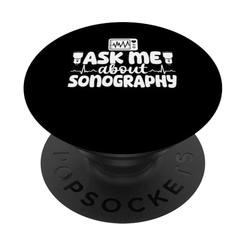 Ask Me About Sonography Ultraschall PopSockets Klebender PopGrip von Ultraschall Krankenschwester Designs Ideen