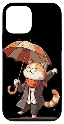 Hülle für iPhone 12 mini Verspieltes Kätzchen mit Regenschirm-Design für Spaß von Umbrella Cat Outfit