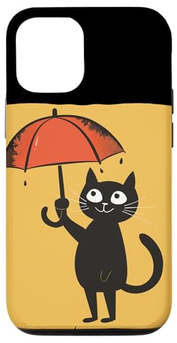 Hülle für iPhone 13 Charmante Kitty unter Regenschirm für einen modernen Vibe von Umbrella Cat Outfit