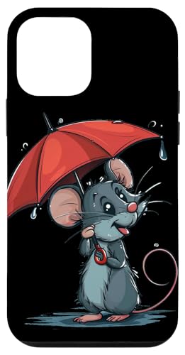 Hülle für iPhone 12 mini Trendige Maus mit Regenschirm für einen verspielten Style von Umbrella Mouse Outfit