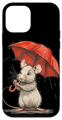 Hülle für iPhone 12 mini Verspielte regnerische Maus unter dem Regenschirm für trendiges Tragen von Umbrella Mouse Outfit