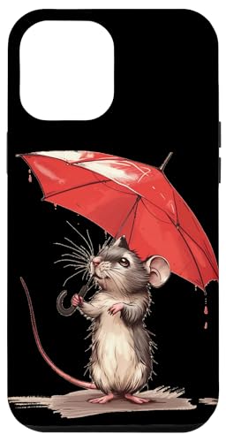 Hülle für iPhone 14 Plus Schöne Maus mit Regenschirm für modernen Stil und regnerische Tage von Umbrella Mouse Outfit