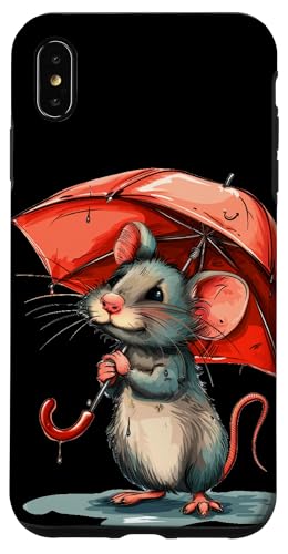 Hülle für iPhone XS Max Stilvolle Maus mit Regenschirm für kreative Kostümliebhaber von Umbrella Mouse Outfit