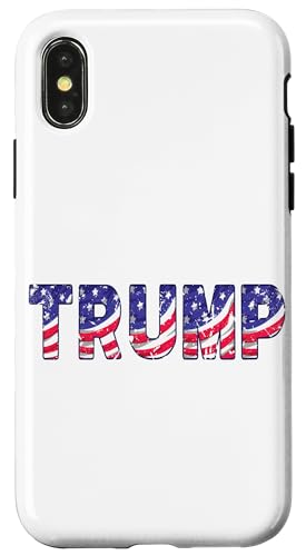 Hülle für iPhone X/XS Vintage Donald Trump amerikanische Flagge von Umherschweifender Republikaner