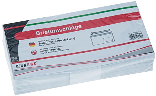Büroring Briefumschlag DL 100er mit Fenster HK weiß 72g Büroring Briefumschlag DL 100er mit Fenster HK weiß 72g von Unbekannt