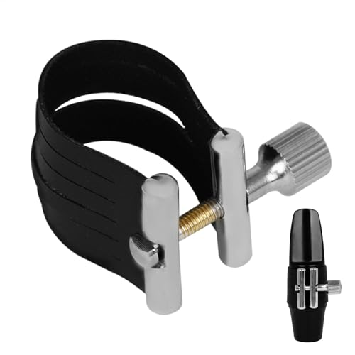 Alto Sax Ligature Fastener, PU Leather Mouthpiece Clip for Saxophone, Professional Compact Saxophone Mouthpiece Ligature Fastener, Accessories for Alto Sax Players, Secure and Comfortable Fit von Ungtyb