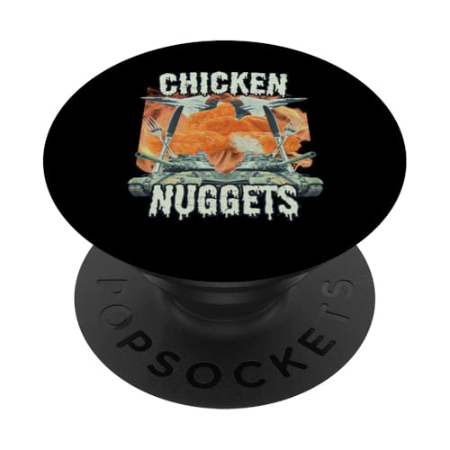 Lustiges Huhn Nugget Bootleg Hardcore Flames Meme PopSockets mit austauschbarem PopGrip von Unhinged Chicken Nugget Memes