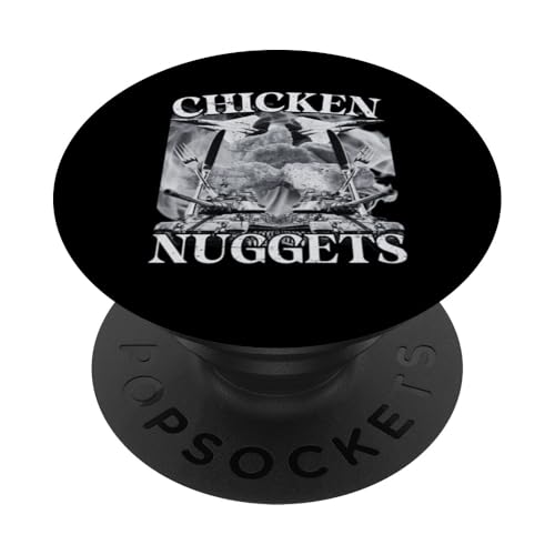 Lustiges Huhn Nugget Bootleg Hardcore Flames Meme PopSockets mit austauschbarem PopGrip von Unhinged Chicken Nugget Memes