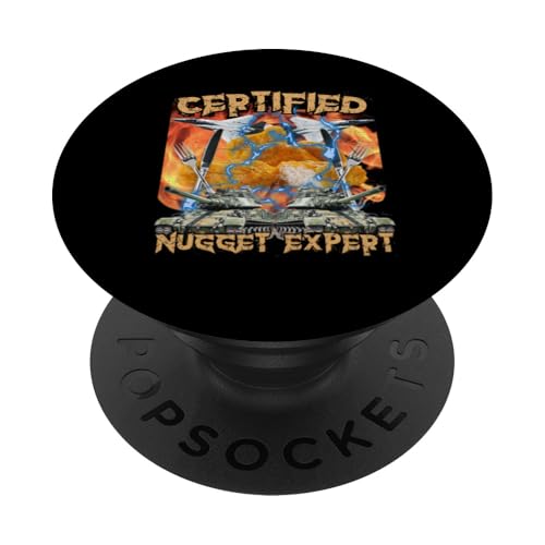 Lustiges zertifiziertes Chicken Nugget Bootleg Hardcore Flames Meme PopSockets mit austauschbarem PopGrip von Unhinged Chicken Nugget Memes