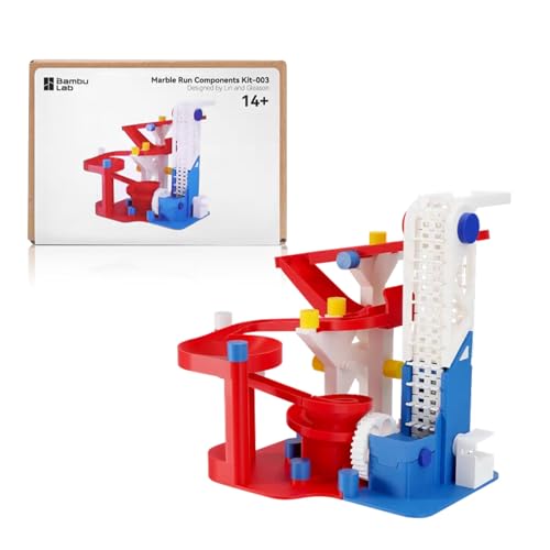 Original Bamboo Lab Makerworld MH003 3D Printed Marbles Run Creative Model Kit mit Murmeln und Motor Compatible with Bambulab P1P/P1S,A1/A1 Mini,X1/X1C/X1E 3D Drucker (Gedrucktes Teil nicht enthalten) von UniTak3D