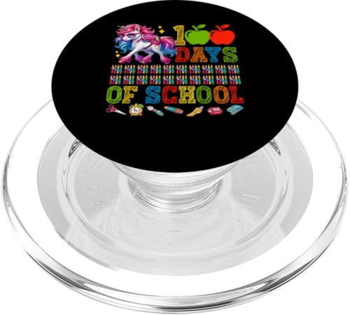 100 Days Of School Colorful Costume Unicorn Students Teacher PopSockets PopGrip für MagSafe von Unicorn 100 Day of School Costume