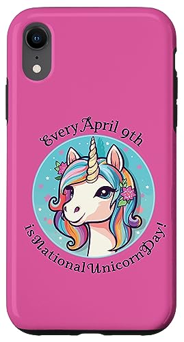 Hülle für iPhone XR Schöne Einhorn-Mähne 9. April National Unicorn Day von Unicorn Fantasy Creatures by LEA