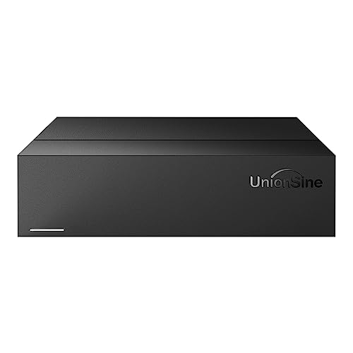 UnionSine 12TB 3,5-Zoll-Desktop-Externe Festplatte USB 3.2Gen2 Typ-C-Festplattenspeicher, kompatibel für PC, TV, Mac,Desktop, Laptop (schwarz) HD3511 von UnionSine