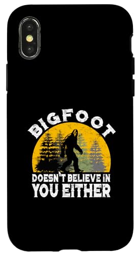 Hülle für iPhone X/XS Bigfoot Cryptid Cryptozoology Sasquatch Bigfoot von Unique Bigfoot Gifts for Men and Women