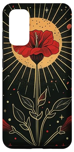 Hülle für Galaxy S20 Ästhetischer Tarotkarten-Stil mit Petunienblüten von Unique Floral Tarot Card Gifts