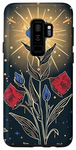 Hülle für Galaxy S9+ Süße Tarotkarte mit Delphinium Blume von Unique Floral Tarot Card Gifts