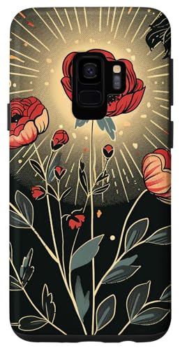 Hülle für Galaxy S9 Tarotkarte Kunst Himmlische Ranunkeln Blume von Unique Floral Tarot Card Gifts