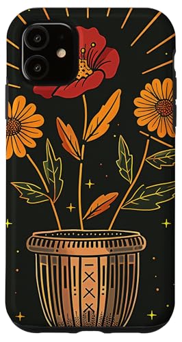 Hülle für iPhone 11 Tarotkarte Kunst Hexe Ringelblume Blume von Unique Floral Tarot Card Gifts