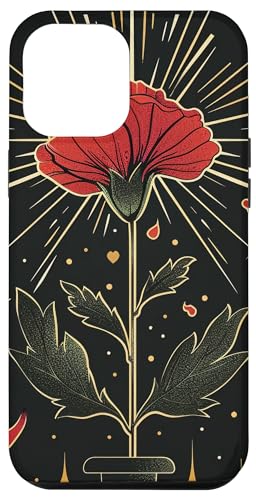 Hülle für iPhone 12 Pro Max Gotische Tarotkarte mit süßer Erbsenblüte von Unique Floral Tarot Card Gifts