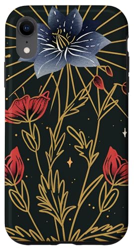 Hülle für iPhone XR Gotische Tarotkarte Kunst Glockenblume niedlich von Unique Floral Tarot Card Gifts
