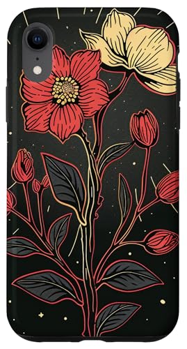 Hülle für iPhone XR Hartriegel Blume Gothic Tarotkarte von Unique Floral Tarot Card Gifts